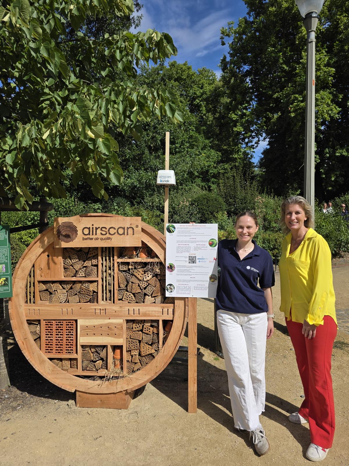 Infrastructure de biodiversité avec capteur airscan pour la stategie ESG.